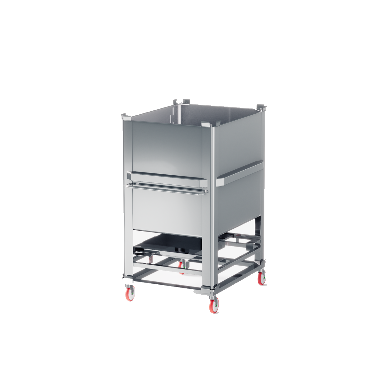 Contenedor CTD 1000 de 1000 litros con ruedas y puerta lateral