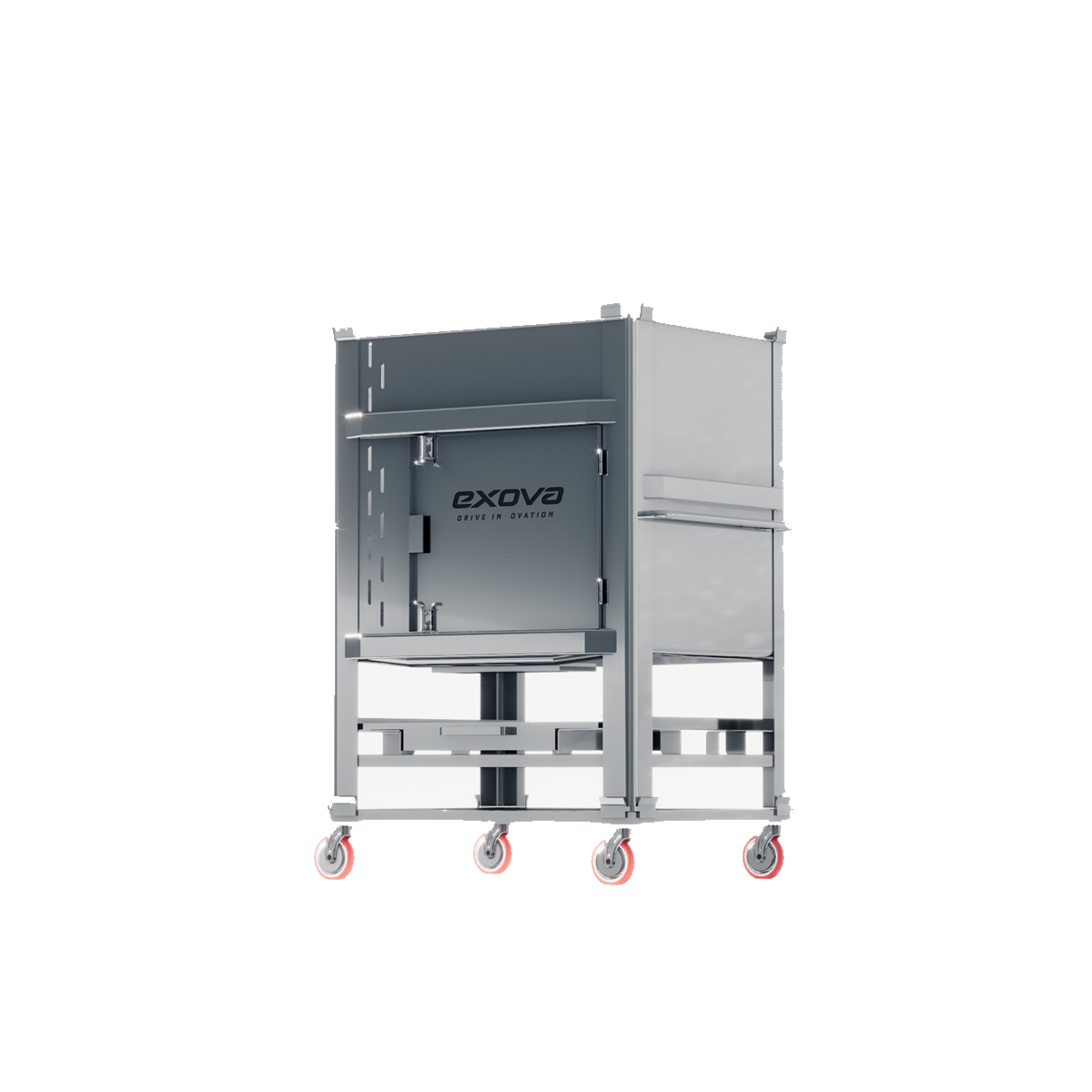 Contenedor CTD 1000 de 1000 litros con ruedas y puerta lateral