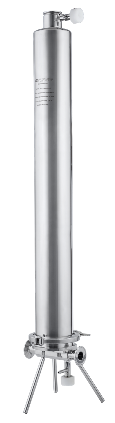 SaniFlow STE-01, carcasa vertical de un elemento en acero inoxidable 304
