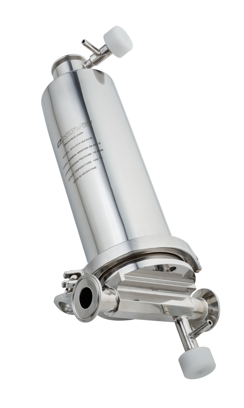 Carcasa portafiltro sanitaria SaniFlow STE-01 en acero inoxidable 304