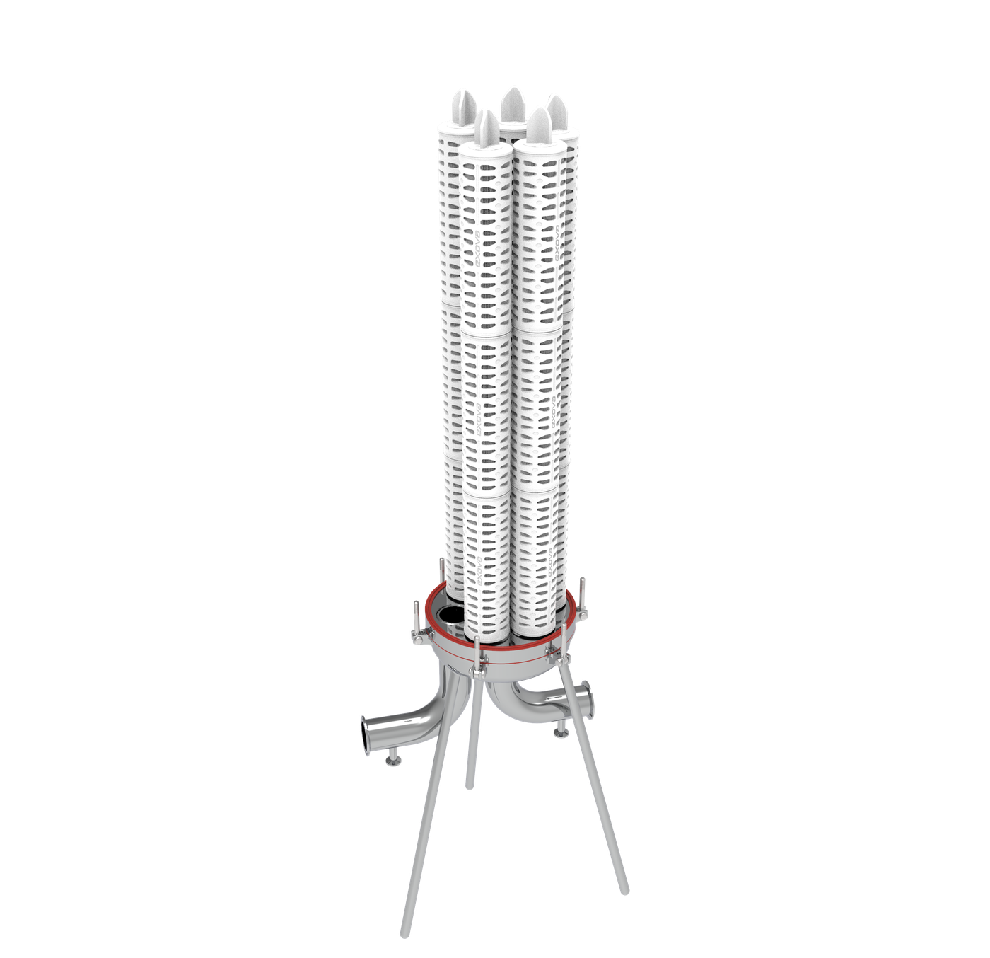 Carcasa portafiltro sanitaria multi-elemento SaniFlow STE-X con cartuchos