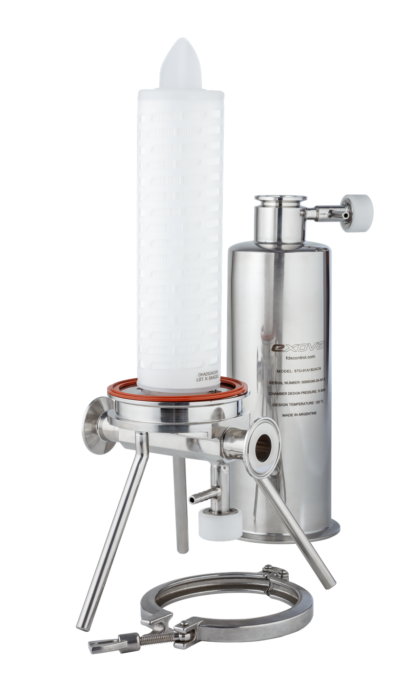 Carcasa portafiltro sanitaria SaniFlow STU-01 en acero inoxidable 316L